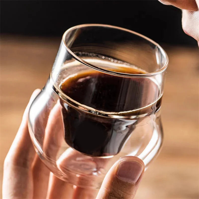 Copo Térmico de Vidro Duplo 120ml - Proteção Anti-escaldante