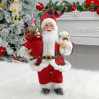 Natal sentado em pé papai noel estatuetas boneca bonito 12 polegada árvore de natal festa ornamento mesa escritório lareira decoração casa