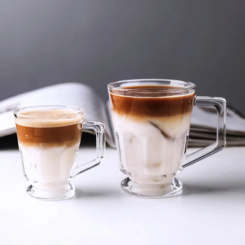 Caneca de Vidro Cristal Lapidado para Latte e Café Especial - 120ml ou 280ml