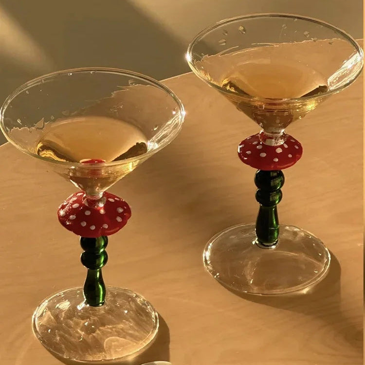 Taça de Vinho Cogumelo de Vidro