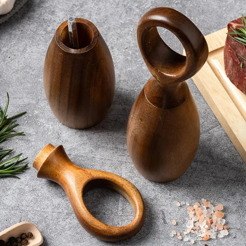 Moedor de Pimenta em Madeira de Acácia com Design Sofisticado