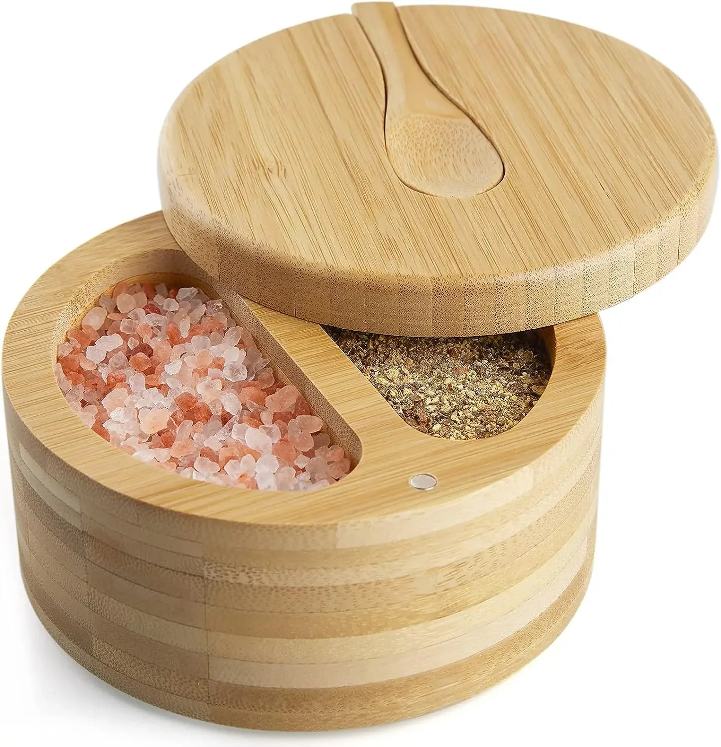 Porta Especiarias em Bambu com Tampa Magnética