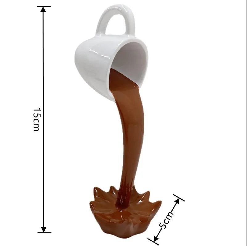 Estatueta Caneca de Café Flutuante