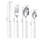 Conjunto Talheres Pérola 4 Pcs em Aço Inox