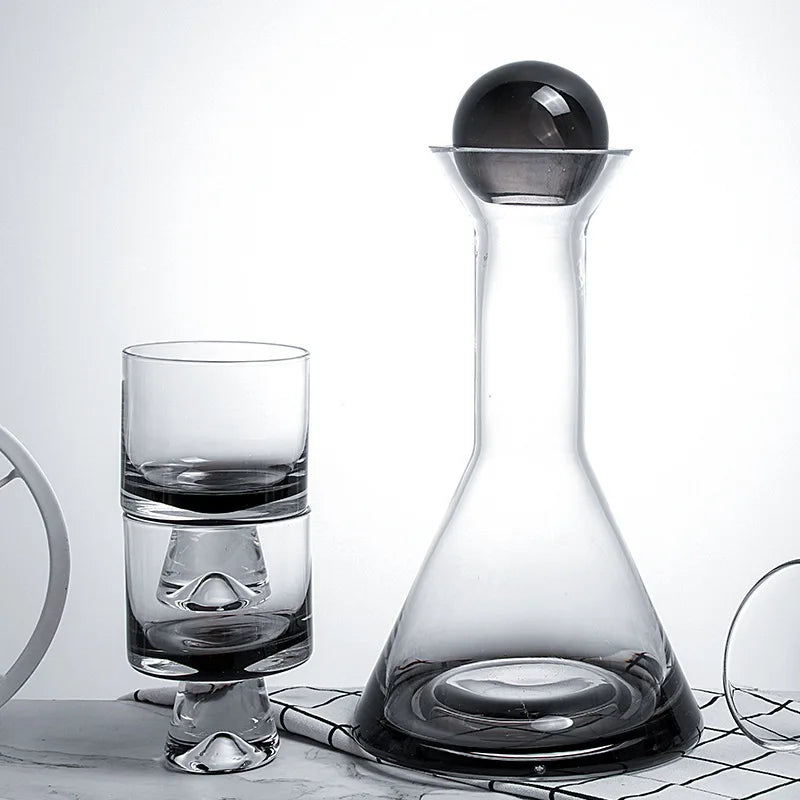 Jarra de Vidro Borosilicato Luxo 1.5L com Copos 260ml