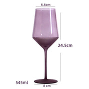 Taças e Copo de Cristal Roxo Fosco - Individual