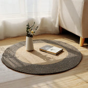 Tapete estilo retro tecido juta redonda tapete patchwork sisal tapetes para sala de estar, quarto, hotel, jardim, mesa de café, decoração de casa