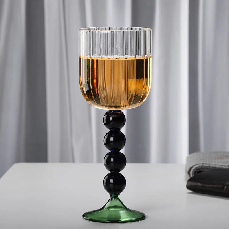 Taça Listrada Duo Color de Vidro - 360ml