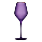 Taça de Cristal Fosco Nórdico com Elegante Borda Dourada