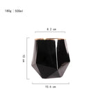 Linha Black Taças e Copos Geométricos de Vidro 4 Modelos