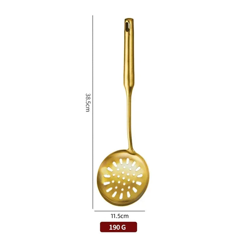 Conjunto De Utensílios De Cozinha Em Aço Inoxidável, Colher De Cozinha, Colher, Acessórios Para Casa, Ferramentas De Cozinha, Luxo, 7Pcs
