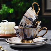 Conjunto de Chá Britânico Luxo em Porcelana Fina