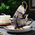 Conjunto de Chá Britânico Luxo em Porcelana Fina