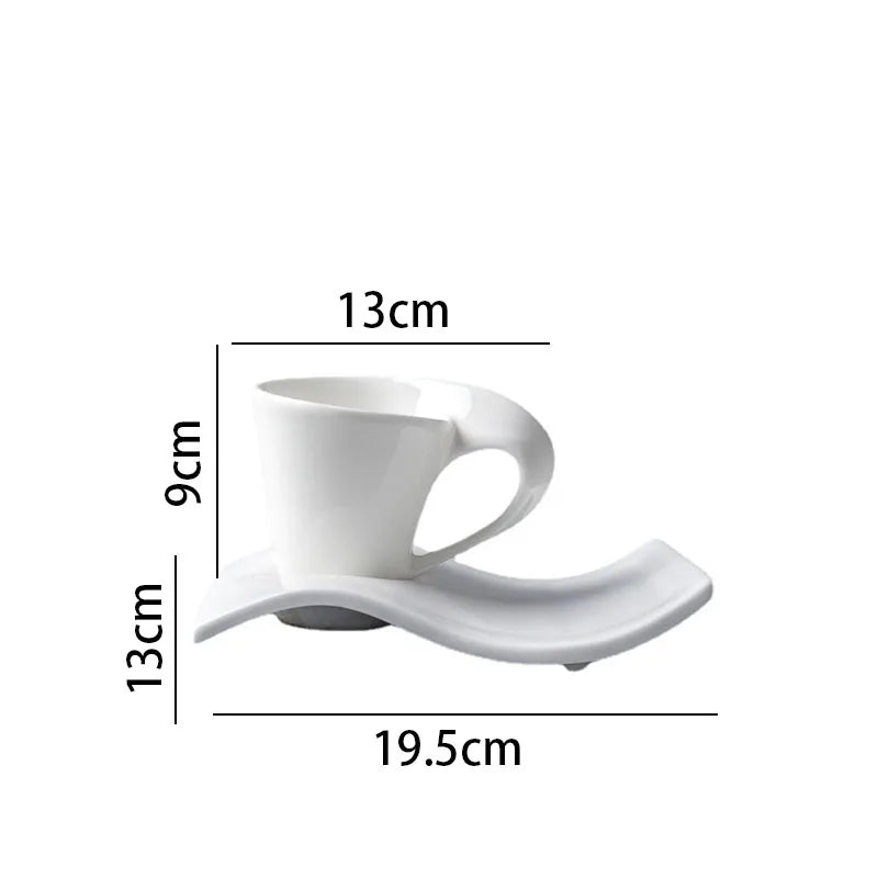 Conjunto Xícara Formato Ondas - 2pcs