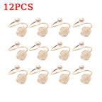 Jogo Anéis de Guardanapo Pérola e Rosa - 6 ou 12pcs