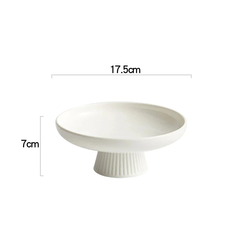 Bandeja com Base para Sobremesas em Cerâmica