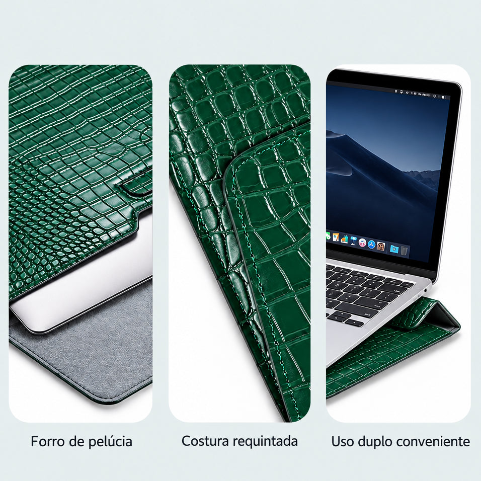 Case para MacBook em Couro Tipo Envelope para MacBook Air e MacBook Pro