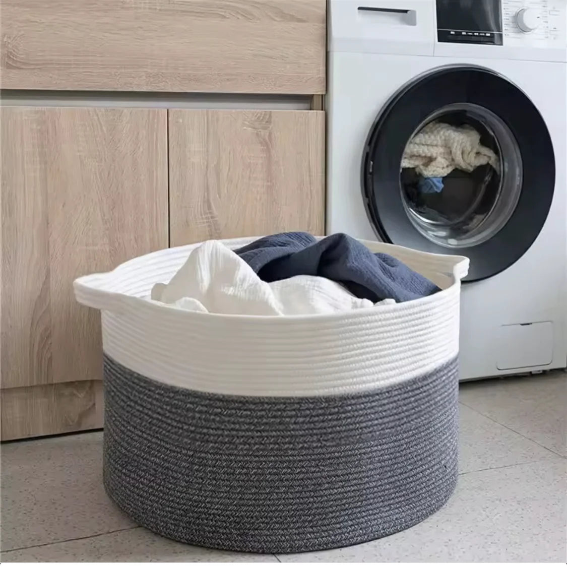 Cesta de Armazenamento de Algodão Premium para Casa