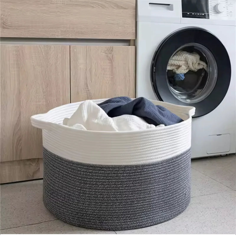 Cesta de Armazenamento de Algodão Premium para Casa