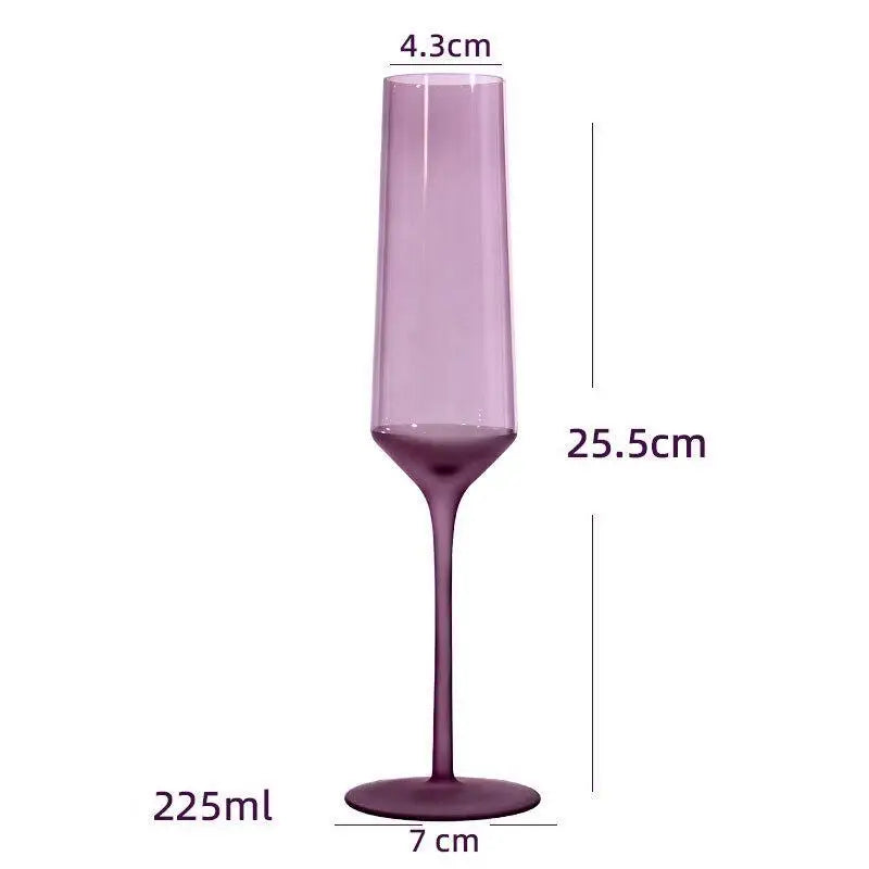 Taças e Copo de Cristal Roxo Fosco - Individual