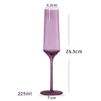 Taças e Copo de Cristal Roxo Fosco - Individual