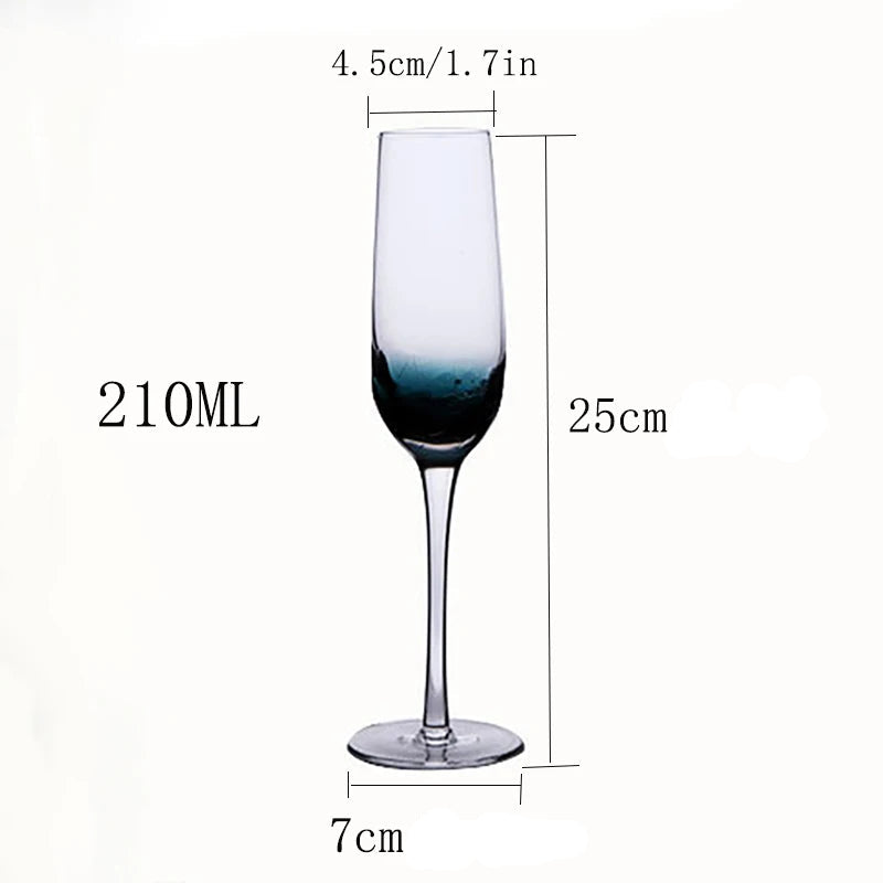 Taças e Copos Nórdicos de Cristal Premium Azul Escuro