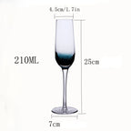 Taças e Copos Nórdicos de Cristal Premium Azul Escuro