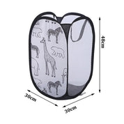 Cesta Organizadora de Roupas Sujas com Estampa Divertida de Bichinhos