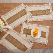 Conjunto Descanso para Prato de Linho Feito a Mão 4 ou 6pcs
