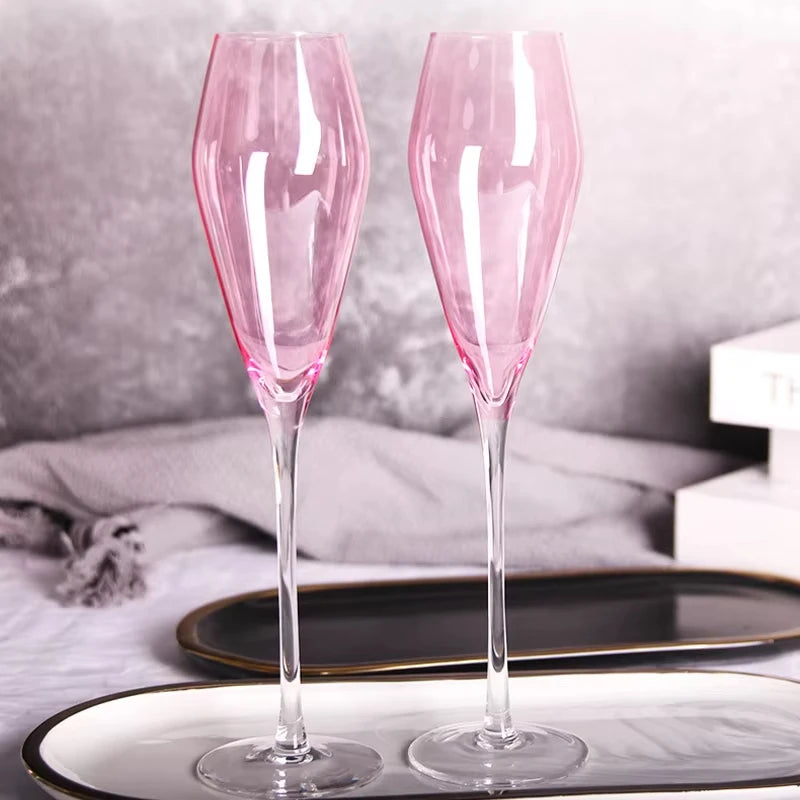 Taça de Cristal Rosé para Vinho e Champagne