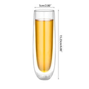 Taça de Vidro Parede Dupla 150ml