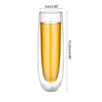 Taça de Vidro Parede Dupla 150ml