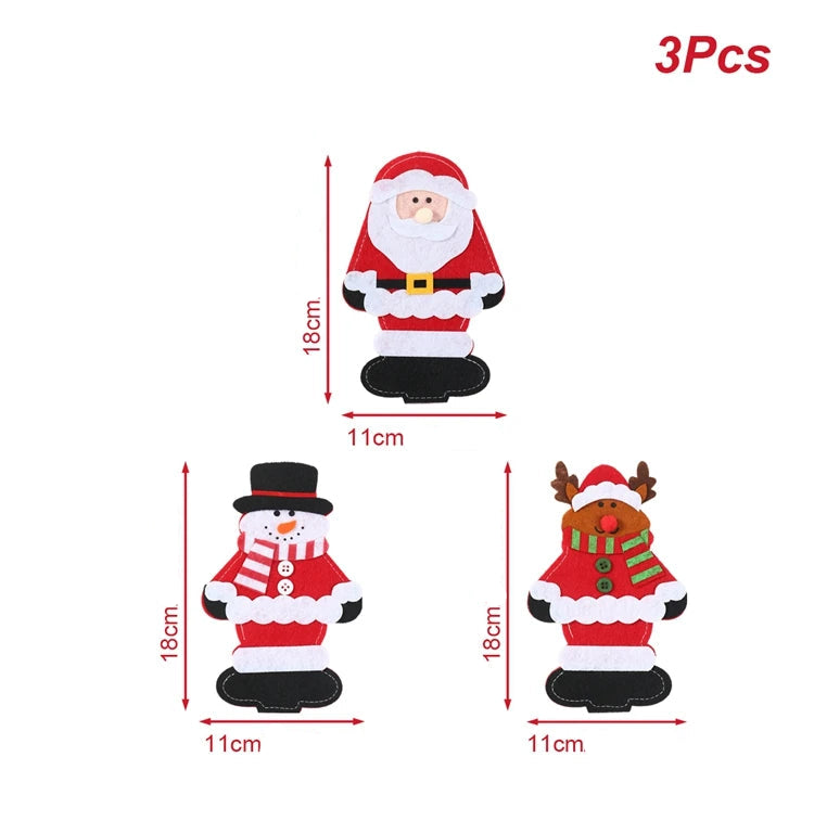 Suporte de talheres de natal feliz natal decoração para casa 2025 pingente enfeites de natal navidad natal presente de ano novo 2026