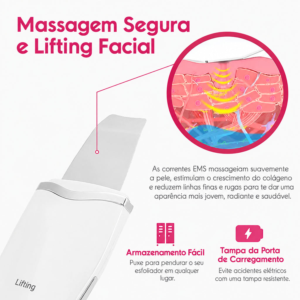 Aparelho de Peeling Facial para Limpeza Profunda e Renovação da Pele