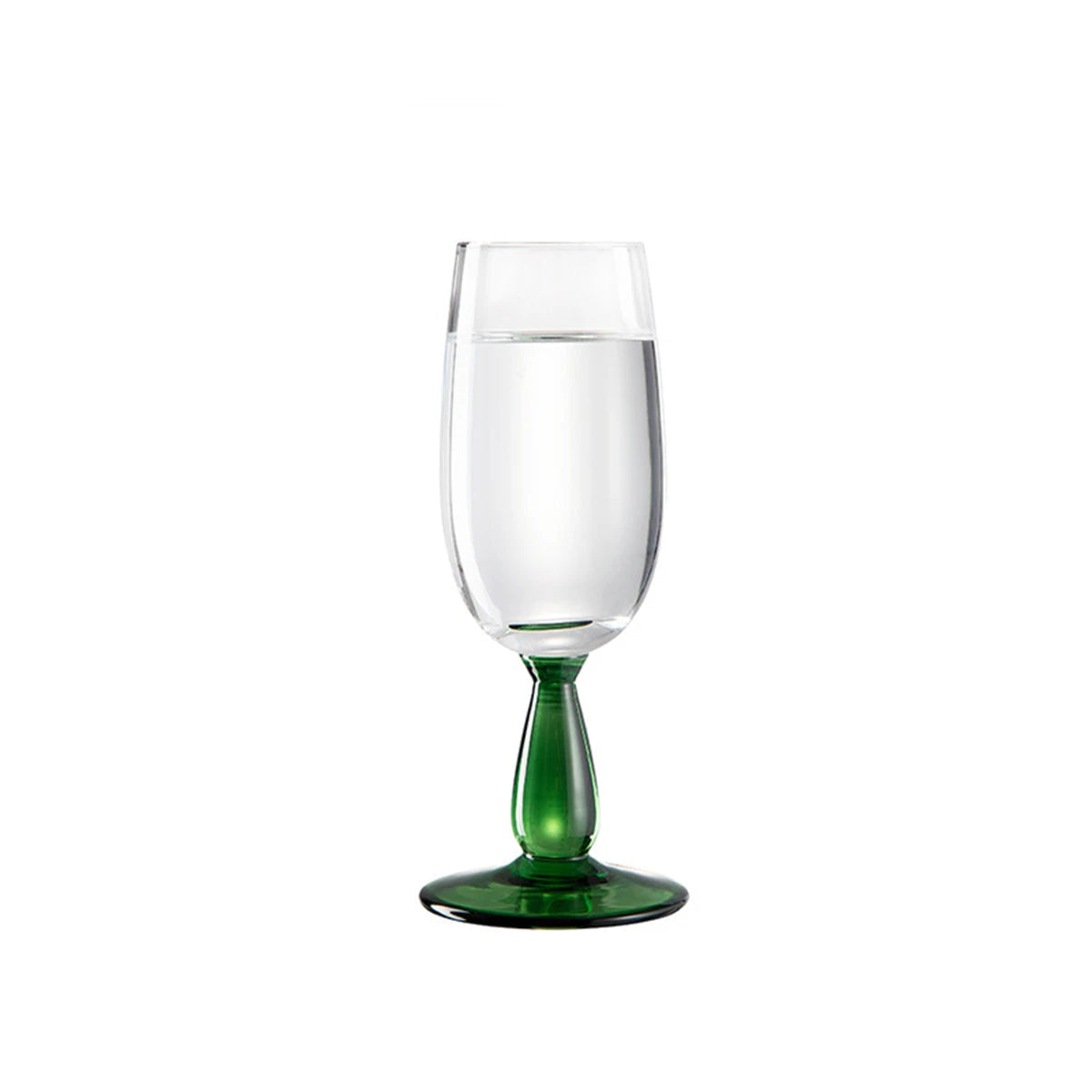 Taça de Cristal com Base Verde - 2 Tamanhos