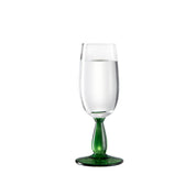 Taça de Cristal com Base Verde - 2 Tamanhos