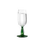 Taça de Cristal com Base Verde - 2 Tamanhos
