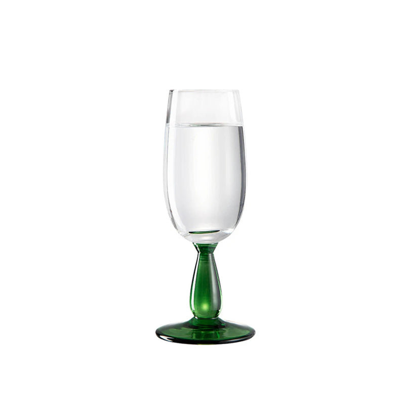 Taça de Cristal com Base Verde - 2 Tamanhos