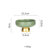 Fruteira Decorativa Luxy Cerâmica e Inox
