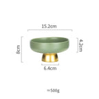 Fruteira Decorativa Luxy Cerâmica e Inox