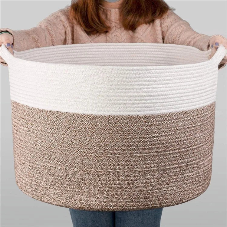 Cesta de Armazenamento de Algodão Premium para Casa