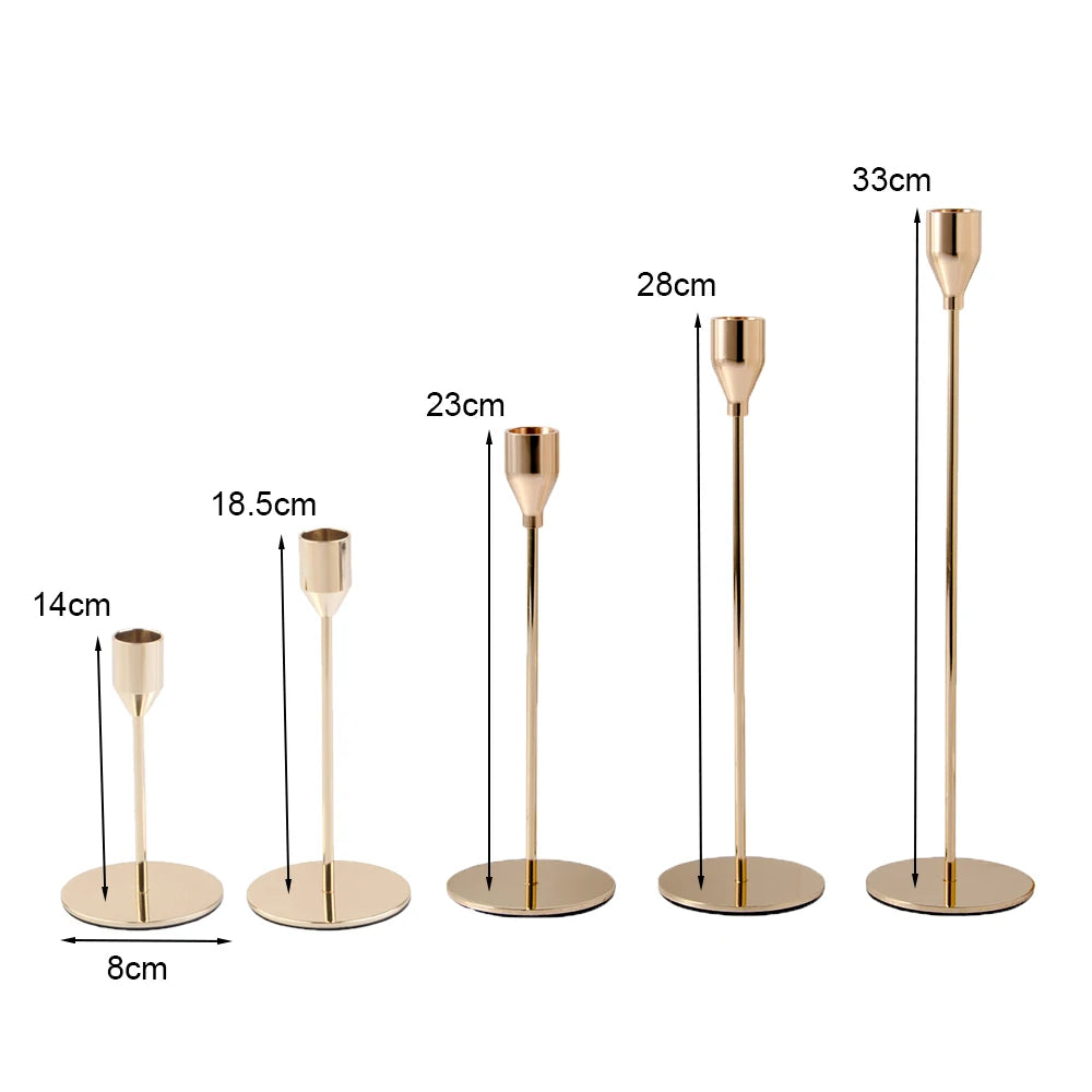 Jogo Castiçal em Metal 3 ou 5pcs