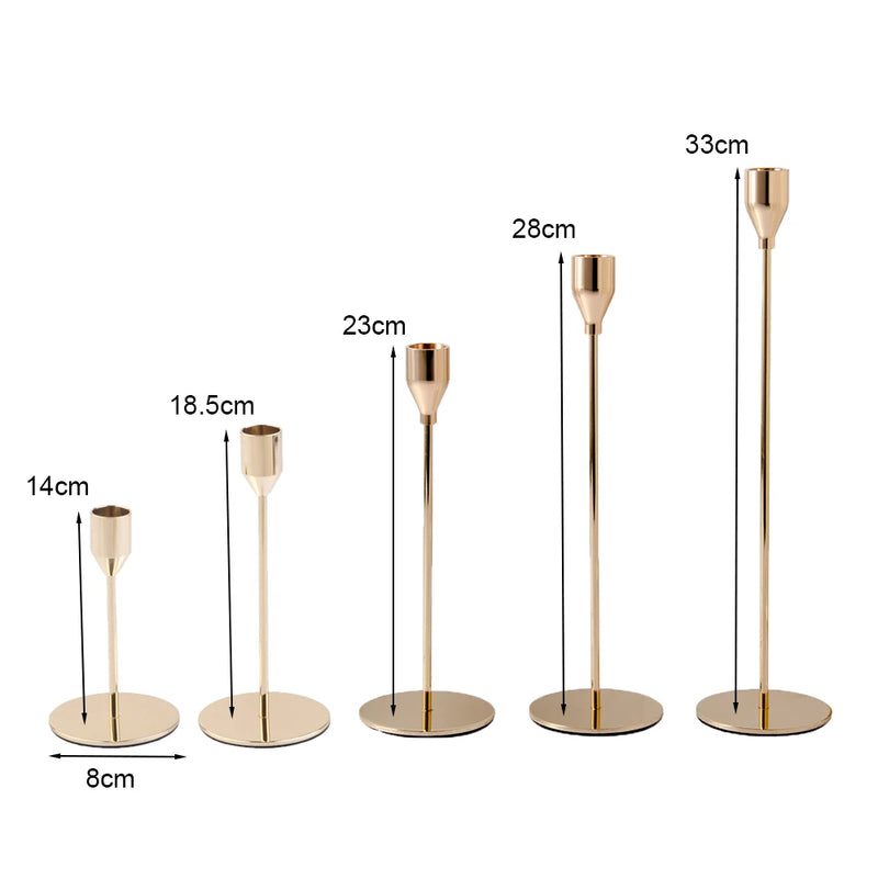 Jogo Castiçal em Metal 3 ou 5pcs