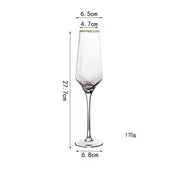 Copo de vidro de vinho tinto de diamante high-grade ins estilo copos de vidro de cristal vidros de vinho vintage vidros de vinho para beber champanhe
