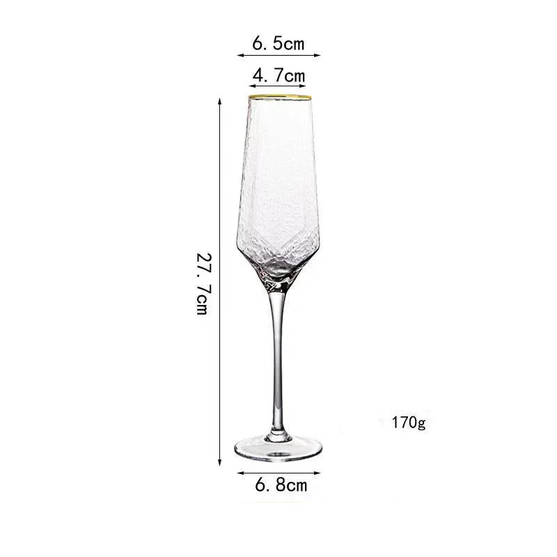 Copo de vidro de vinho tinto de diamante high-grade ins estilo copos de vidro de cristal vidros de vinho vintage vidros de vinho para beber champanhe