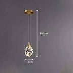 Pendente Lustre de Cristal e Cobre Luxo