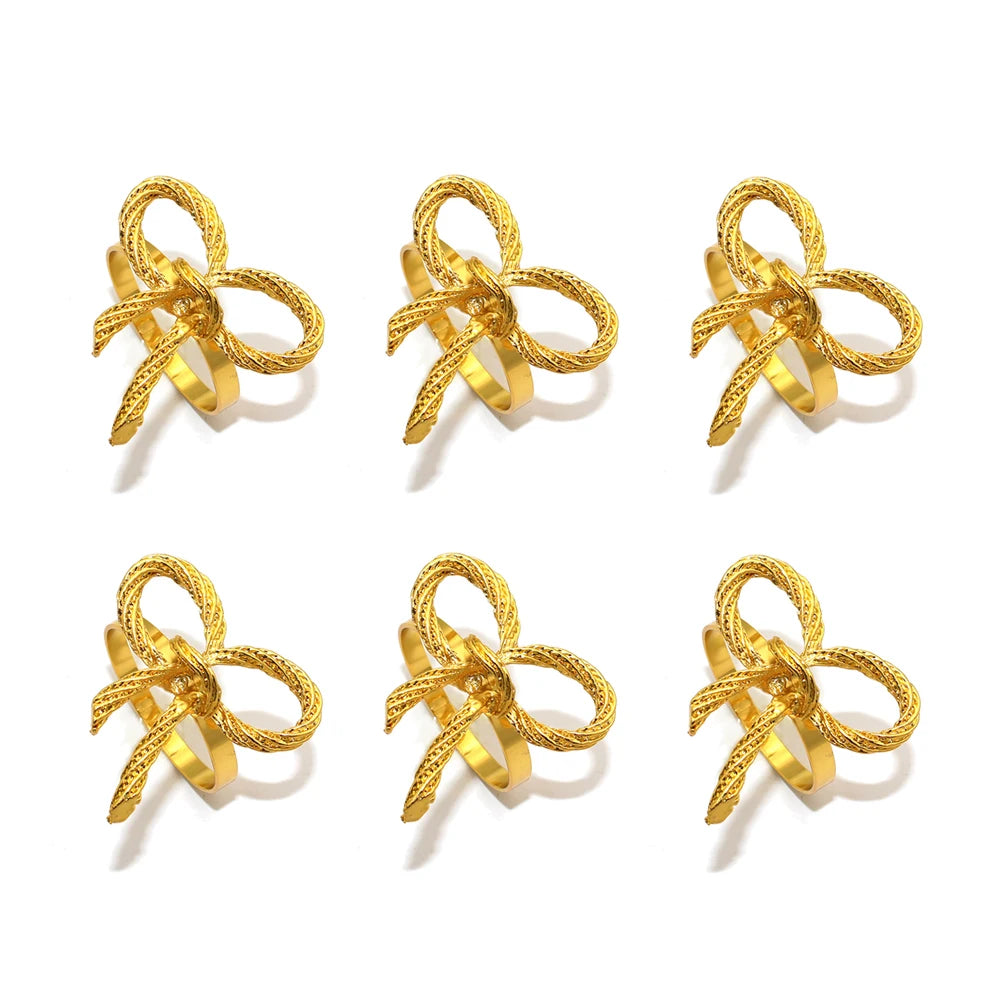 6 Anéis de Guardanapo em Metal 8 Modelos