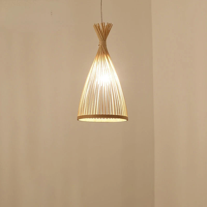 Mão-Tecido Lanterna De Bambu Lâmpada pingente, Rattan Natural, Lustres De Vime E27, Abajures De Bambu, Luz Pendurada, Luminárias