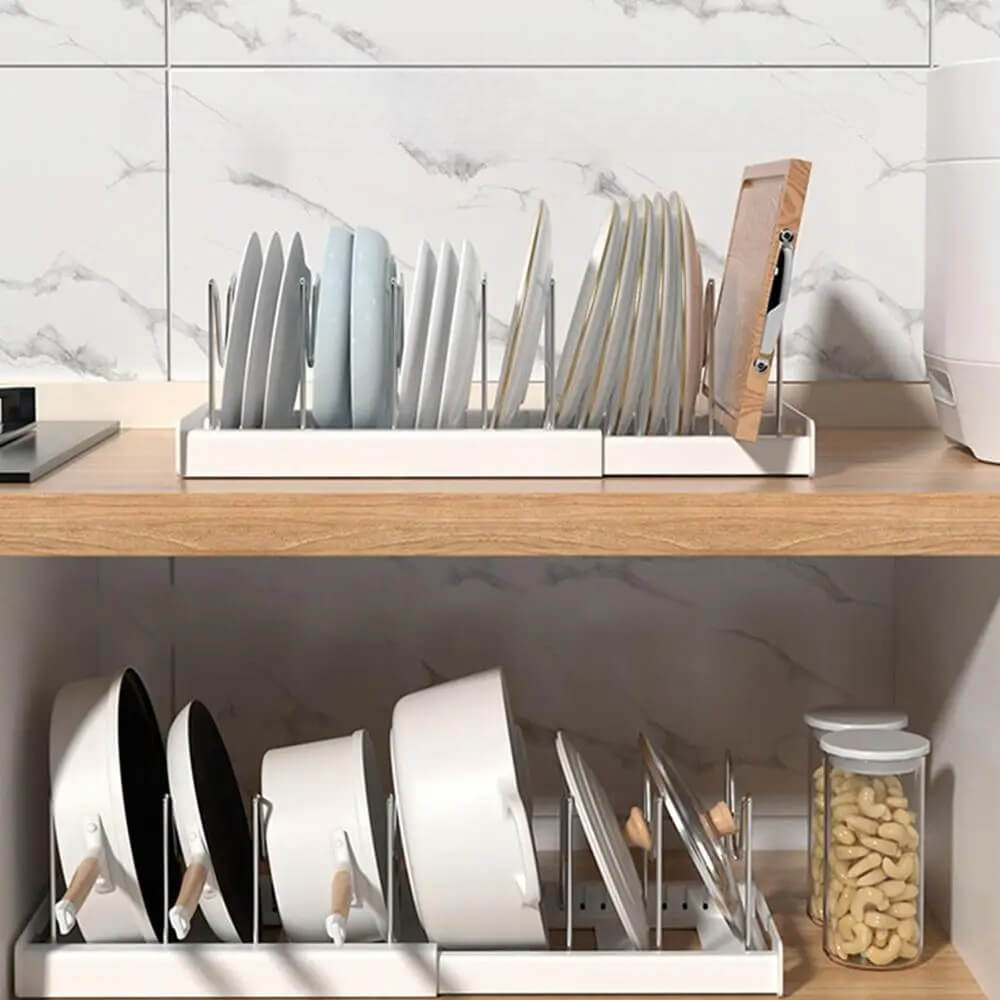 Organizador de Panelas em Aço Inox Expansível