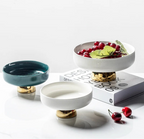 Tigela Luxe para Frutas em Cerâmica e Inox
